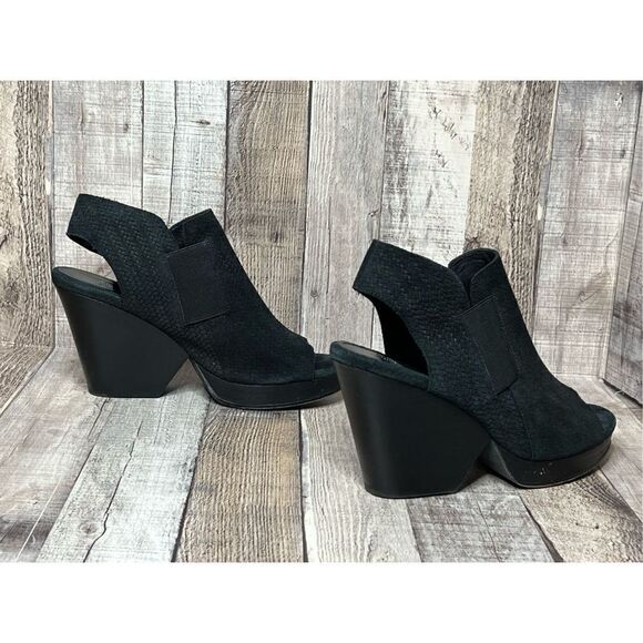 Eileen Fisher Black Wedge Sandals - Picture 3 of 9